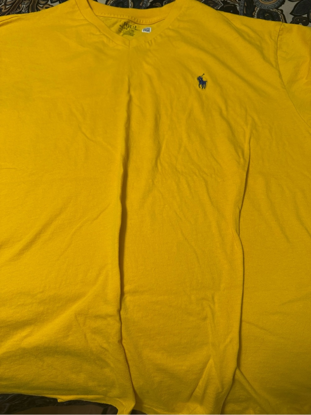 Polo by Ralph Lauren Bright Yellow Crewneck Tee with Navy Pony